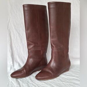 Loeffler Randall Brown Leather Knee-High Boots